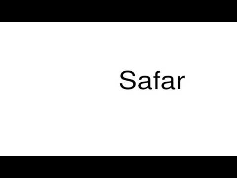 How to pronounce Safar