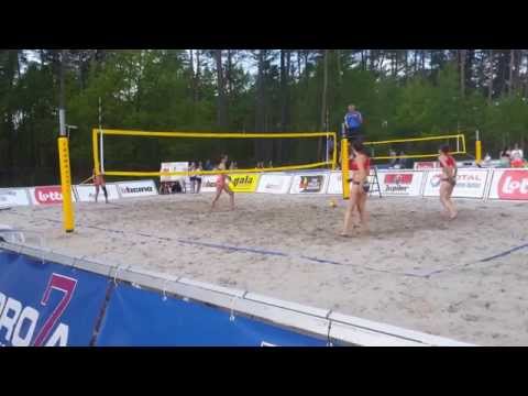 20150510 beachvolley hechtel Van Den Broeck Pauwels vs Piatkowska Lieckens