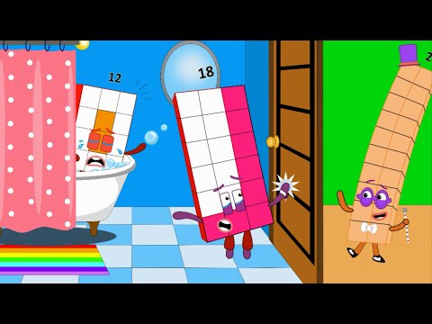 [ANIMATION STORY] Oh No! Numberblocks 18 and 12 locked in the bathroom