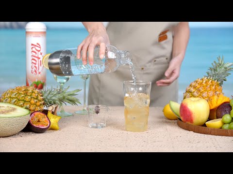 Making Apple Highball with Rotass cream charger cylinder and Infuso sparkling beverage maker