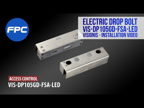 How to Install the Electric Drop Bolt Lock (Deadbolt) VIS-DP105GD-FSA-LED to a Full Glass Door