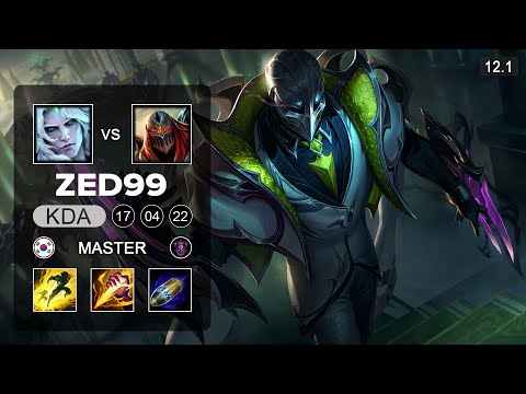 ZED99 Zed Jungle vs Viego - KR Master - Season 12 Patch 12.1