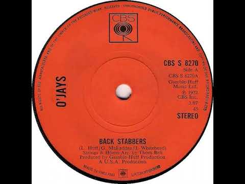 UK New Entry 1972 (186) O'Jays - Back Stabbers