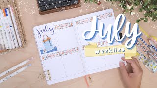 2022 July Weekly Bullet Journal Setup | July Bujo Plan with Me | Archer & Olive Sub Box Theme