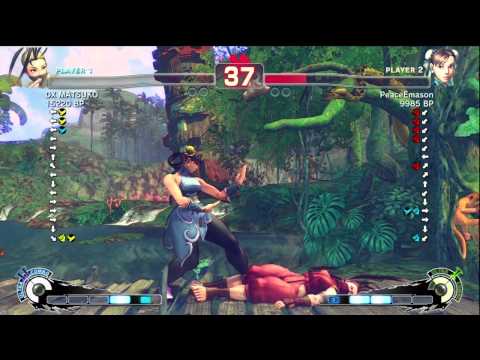 DX MATSUKO [Ibuki] vs PeaceEmason [Chun] SSF4 Japanese Online Ranked Matches - TRUE-HD