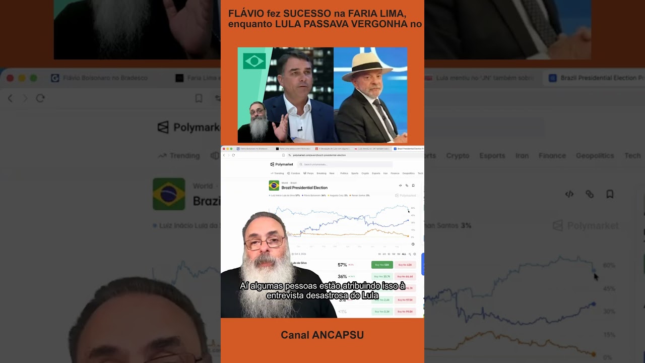 FLÁVIO fez SUCESSO na FARIA LIMA, enquanto LULA PASSAVA VERGONHA no JN
