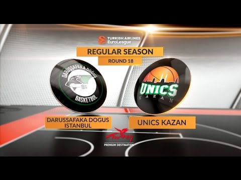 EuroLeague Highlights RS Round 18: Darussafaka Dogus Istanbul 71-64 Unics Kazan