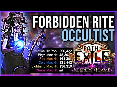 Super Tanky Cast on Crit Forbidden Rite of Soul Sacrifice | POE 3.27 Occultist Chaos COC build