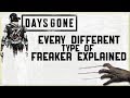 EVERY DIFFERENT TYPE OF FREAKER EXPLAINED IN DAYS GONE - ALL DIFFERENT TYPES OF ZOMBIES