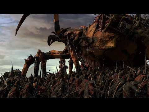 GREENSKINS vs VAMPIRE COUNTS - TotalWar Warhammer 3 cinematic battle