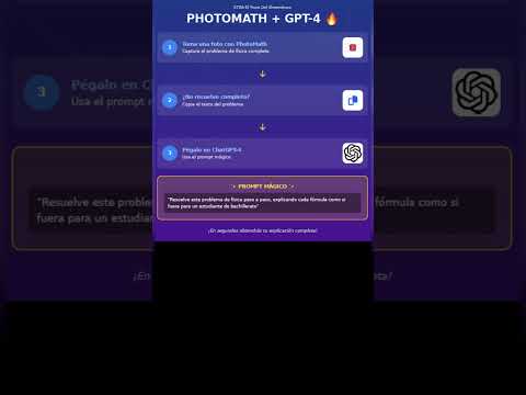 🤖 LA IA QUE RESUELVE TU TAREA DE FÍSICA EN 10 SEGUNDOS ⚡ (PhotoMath + ChatGPT) #shorts
