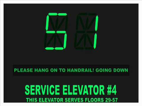 OTIS HOLY CRAP-FAST Passenger Service Elevator @ New TTS Tower Indicator Animation