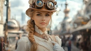 19th century retro futurism steampunk baroque AI art retro futurism steampunk  AI Cards sexy babes Erotic Lounge