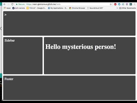 Server Side Rendering React w/ Next.js at Glitch.com