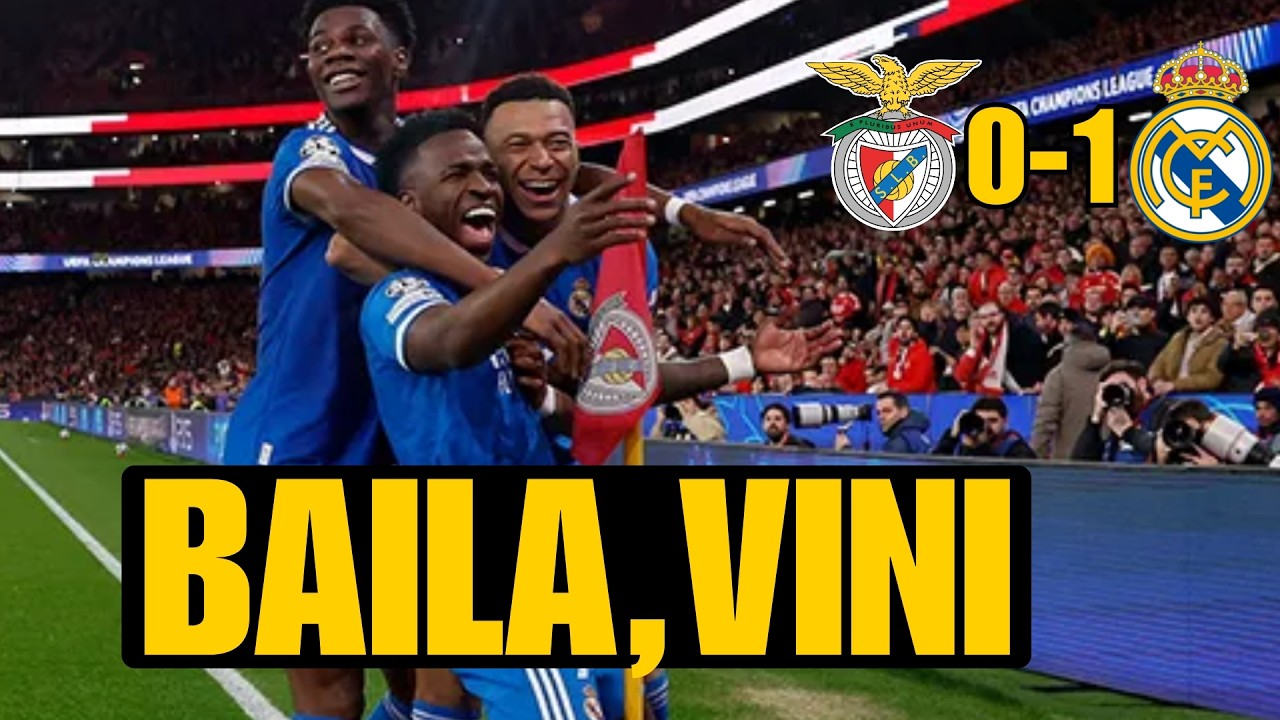 BENFICA 0-1 REAL MADRID: VINICIUS BAILA Y EL EQUIPO CRECE