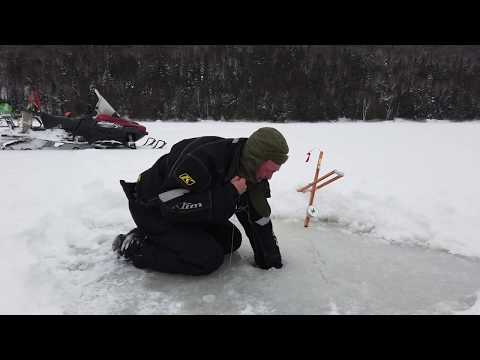 Ice Fishing for Muskie on Glazier Lake