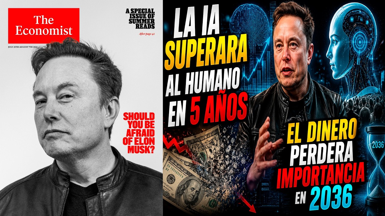 LA NUEVA PORTADA DE THE ECONOMIST REVELA LAS IMPACTANTES PREDICCIONES DE ELON MUSK DE LA IA EN 2036
