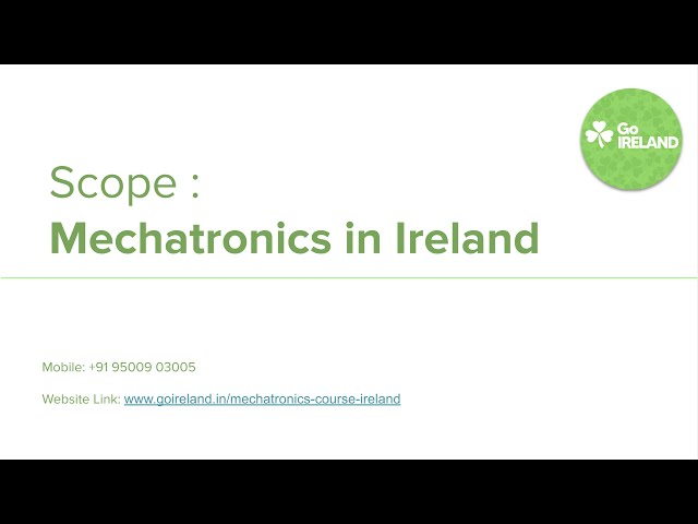 Scope of Mechatronics in Ireland