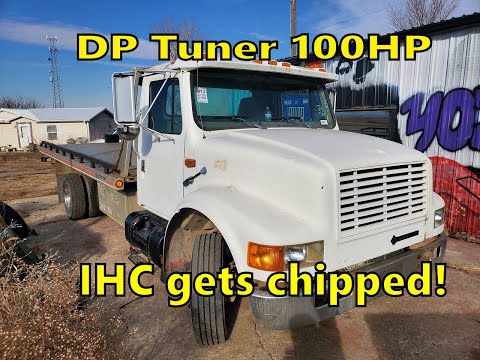 1996 DT444E International powerstroke gets a CHIP! DP Tuner 100HP add on for the Rollback.