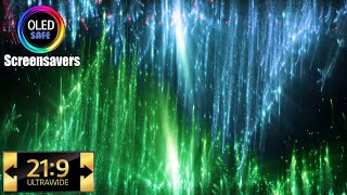 21:9 Ultrawide Streaming Particles Multicolor Screensaver - 10 Hours - 4K - OLED Safe