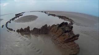 Flying over the shipwreck of The Amsterdam at st Leonards East Sussex