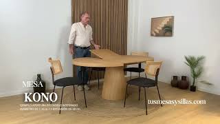 Mesa Adana extensible con sistema de extensión integrado