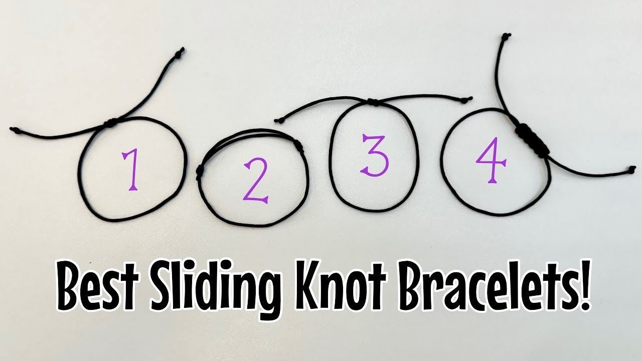 4 x best adjustable sliding knot bracelets - fast & simple!