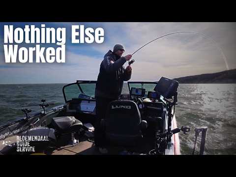 FINESSE Jigging Walleyes in HEAVY WIND (Impossible?)