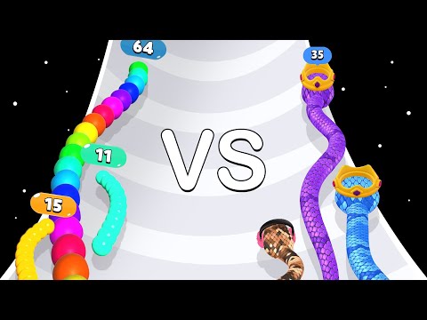 Snake Colors 3D VS Snake Run Race - ASMR Gameplay (Max Level)