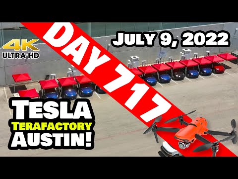 MOVING A LOT OF MODEL Ys AT GIGA TEXAS! - Tesla Gigafactory Austin 4K  Day 717 - 7/9/22 -Tesla Texas