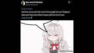 Kureiji Ollie fans are sulking because their oshi didn't come to his country (Singapore)...