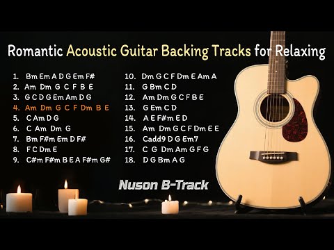 Romantic acoustic guitar backing tracks for practice and relaxing.