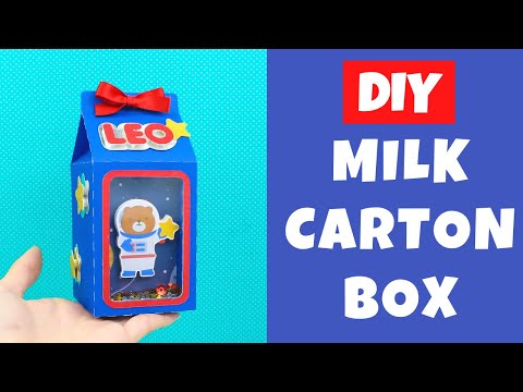 Shaker Milk Carton Box | How To Make a Favor Box | Ohpartyland! 🎊|