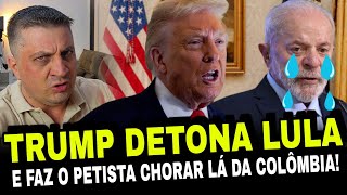 VEXAME! Trump detona Lula com postagem e faz o petista chorar lá da Colômbia