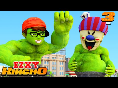 NickHulk vs Zombie Fake Ice Scream Scary Teacher MissT Tani Steal Food 3D Animation