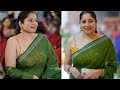 Sizzling Anumol In Green Saree Outfits
