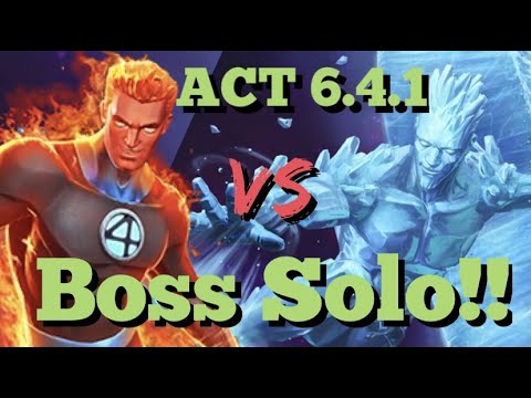 MCOC - ACT 6.4.1 - Human Torch VS Iceman - Easy Boss Solo!!