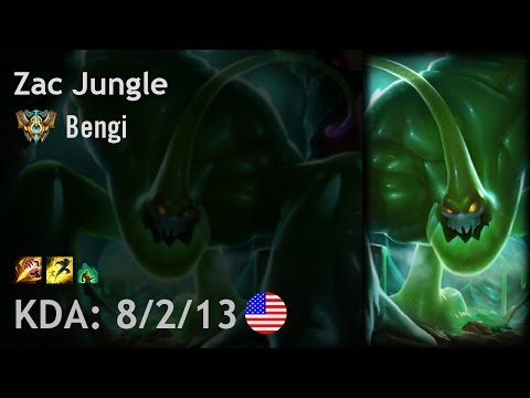 Zac Jungle vs Kindred - Bengi - NA Challenger Patch 6.20