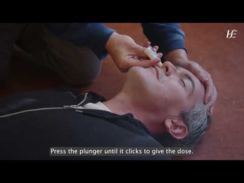Administering intranasal naloxone