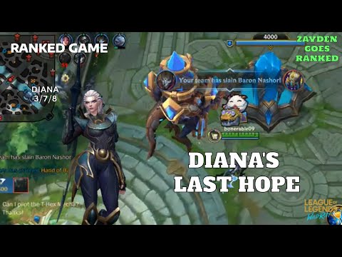 FULL MATCH - Diana’s Struggling Against Syndra but Saving the Game with T-Hex! | Zayden Goes Ranked