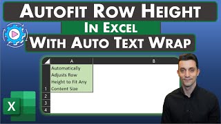 Excel Tips - Autofit Row Height to Cell Contents | Auto Text Wrap | Easy Method
