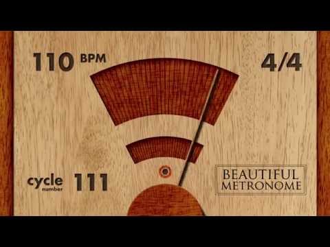 110 BPM 4/4 Wood Metronome HD
