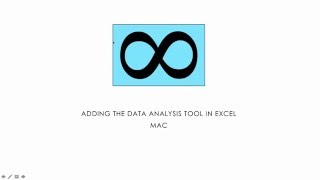 17 Adding the Data Analysis Tool in Excel - Mac