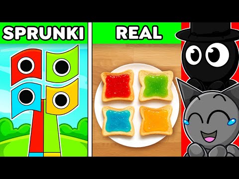 Sprunki OC vs FOOD in real life?!