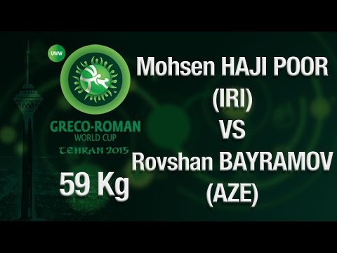 Group A Round 1 - Greco-Roman Wrestling 59 kg - M. HAJI (IRI) vs R. BAYRAMOV (AZE) - Tehran 2015