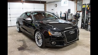 Custom Audi S5 V8 with 6 speed manual... Walk around tour and exhaust sounds!