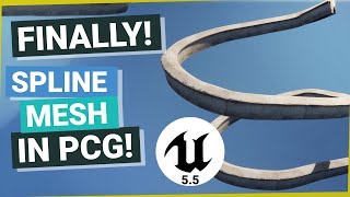 Unreal 5.5 PCG: Spline Mesh Magic!