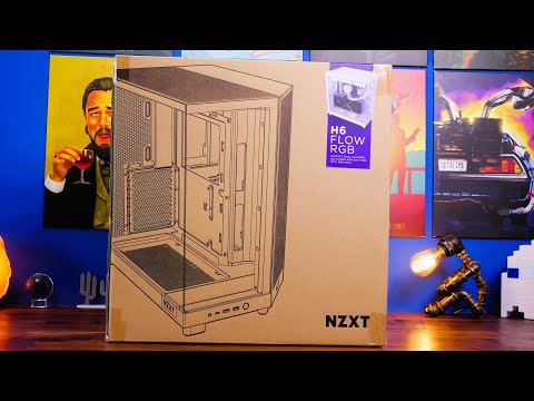 NZXT H6 Flow RGB ASMR PC build - all build, no chat