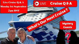 Join Us & All Will Be Revealed Live. Cruise Q & A