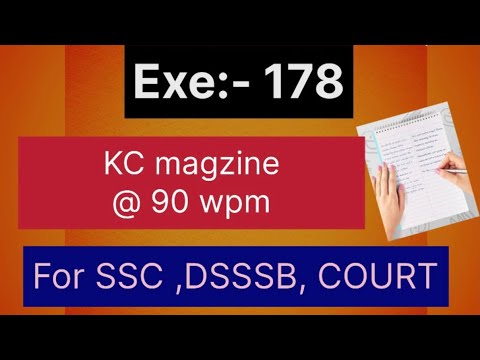 Transcription no 178 @ 90 wpm! Sir Kailash chandra! Shorthand dictation! ( vol 9 )